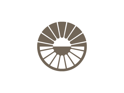 Transport Day branding event logo mark sunrise symbol transportation wheel