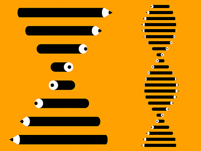 DNA of a Creative dna illustration minimalist modern poster