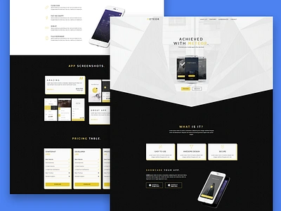 Meteor App Landing Page app design landing page site template ui web webdesign