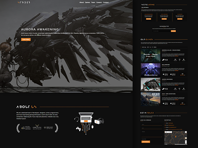 Strider Game Studio Template design game gaming site template ui web webdesign