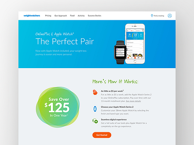 Apple Watch Landing Page design product design promotion ui