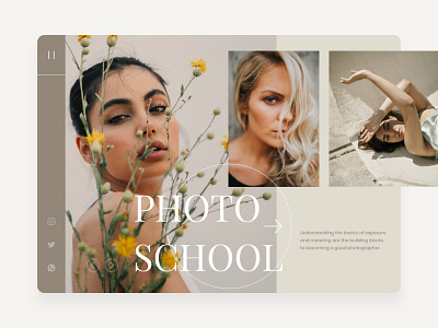 Photo School 👩‍🎓 branding design photo photo school photographer typography ui web