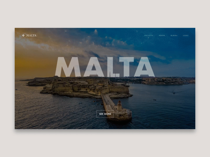 Malta website after effect animation design malta travel ui webside