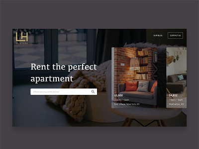 Like at home - Apartments for Rent black design home rent sketch ui ux web