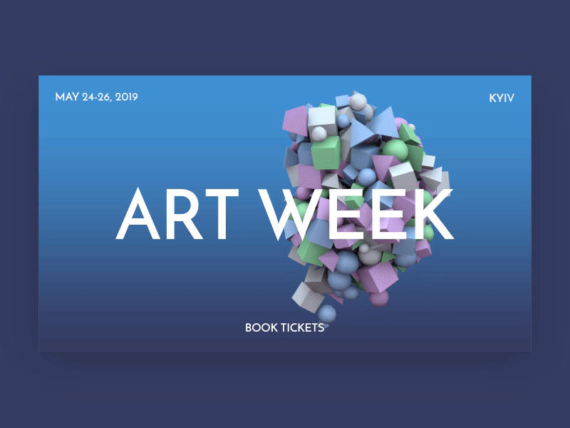 Art Week 4d animation art cinema 4d design lending ui ux web