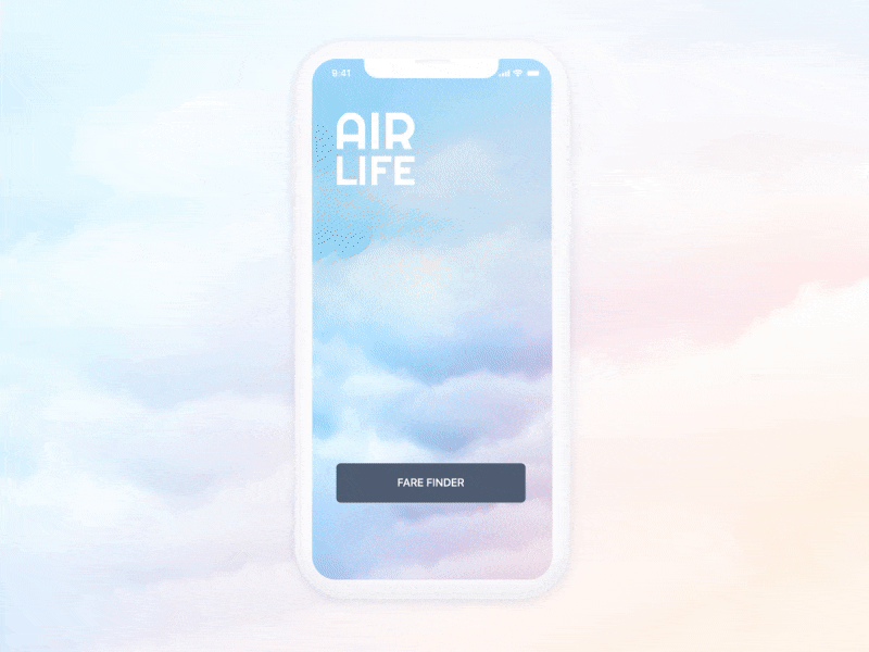 Ticket search application "Air Life"