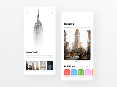 City Attractions Concept city daily ui dailyui minimal modern new york simple ui ui design ui designer user interface ux design