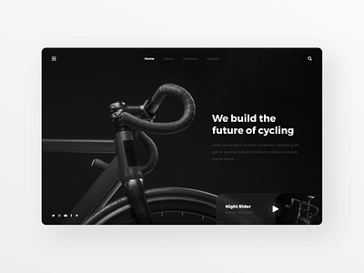 Bike Landing Page Concept bycicle clean dailyui minimal modern simple ui ui design ui designer user interface ux design
