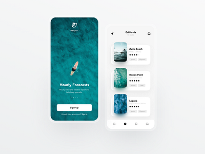 Surf Report Concept 🏄🏻‍♂️ app app design dailyui minimal modern surf surfing ui ui design uiux user interface ux design web web design website