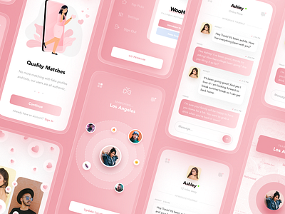 Dating App UI Kit 💌 clean dailyui dating app modern simple ui ui design ui designer ui kit user interface ux design web design