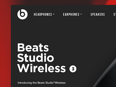 Beats Web Design beats graphic design headphone ui music speakers ui user design web design web mockup website wireless