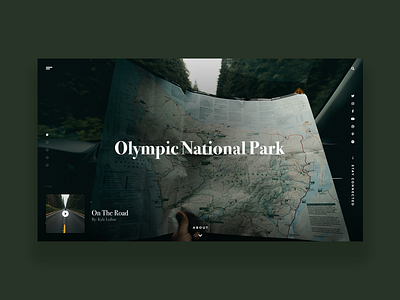 Olympic National Park clean landscape minimal modern nature photoshop simple ui ui design web design