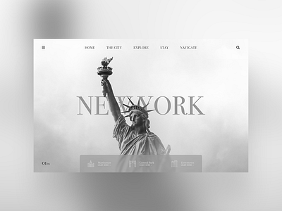 New York clean daily ui dailyui minimal modern new york new york city simple statue of liberty ui ui design ui designer user interface ux design web design