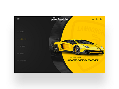 Lamborghini UI clean daily ui dailyui design lamborghini minimal modern simple ui ui design ui designer user interface ux design web web design