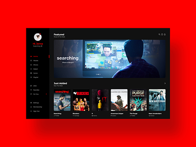 Movie UI (Darkmode) clean dailyui design challenge minimal modern movie movie app movie ui simple social media ui ui design ui designer user interface ux design web design