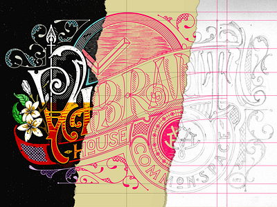 Victorian Lettering Process - Vibrant House