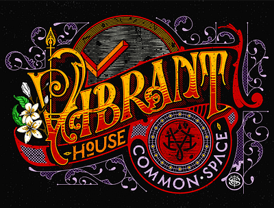 Victorian Lettering Design - Vibrant House design illustration lettering ligature logo shaltype typography victorian vintage