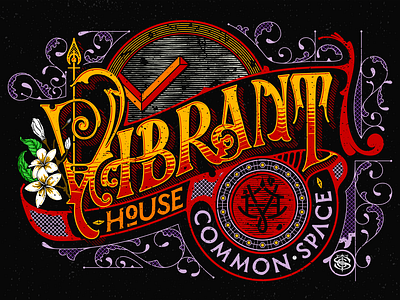 Victorian Lettering Design - Vibrant House