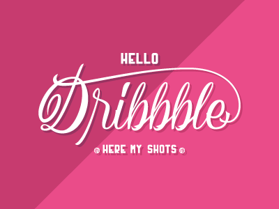 Hello Dribbble calligraphy design dribbble first graphic hello lettering new pink player shot typography