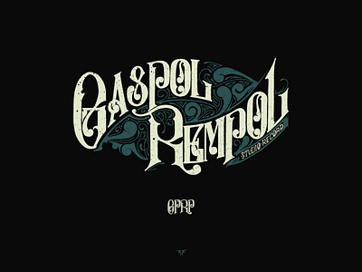 Gaspol Rempol Studio Record decorative lettering logo shaltype studio record victorian