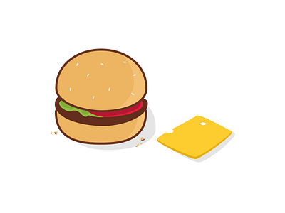Cheese Who? art burger figma food hamburger illustration vector art