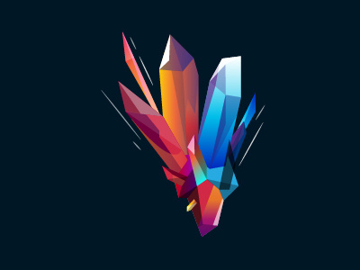 Crystal Hue colors crystals design illustration shades vibrant