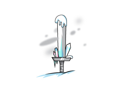 Snow Sword art design illustration snow sword vector