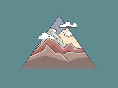 Slopes design graphic hills illustration illustrator mountains vector
