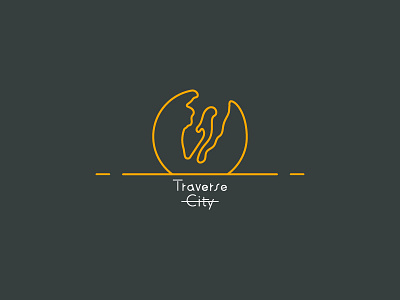 Traverse City city design illustration illustrator logo michigan simple tc typography