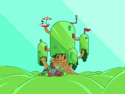 Adventure Time - Treehouse by Ether Potion on Dribbble