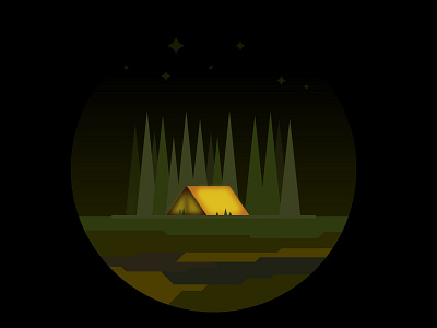 Camping camping illustration nature night outdoors stars