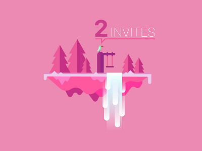 2 Invites - Illustration design dribbble illustration invites
