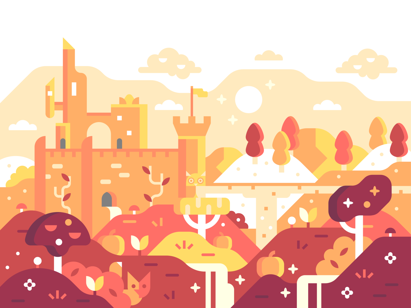 Fall Castle by Ether Potion on Dribbble