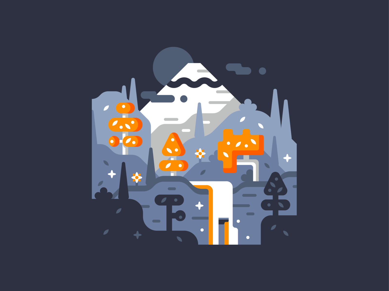 Mountain Valley by Ether Potion on Dribbble