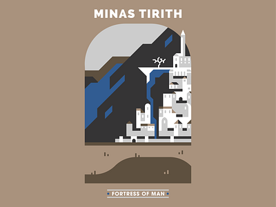 Minas Tirith design gondor illustration illustrator lotr minas tirith vector