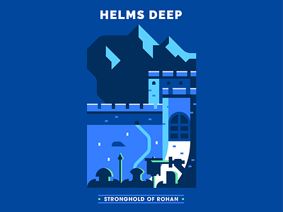Helms Deep design helms deep illustration illustrator lotr vector