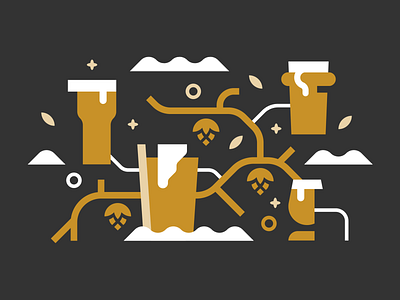 Beer beer design hops illustration illustrator vector