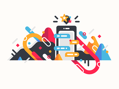 Texting design illustration illustrator mobile phone texting vector