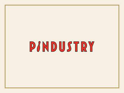 Pindustry logo concept bowling pin branding logo typogaphy