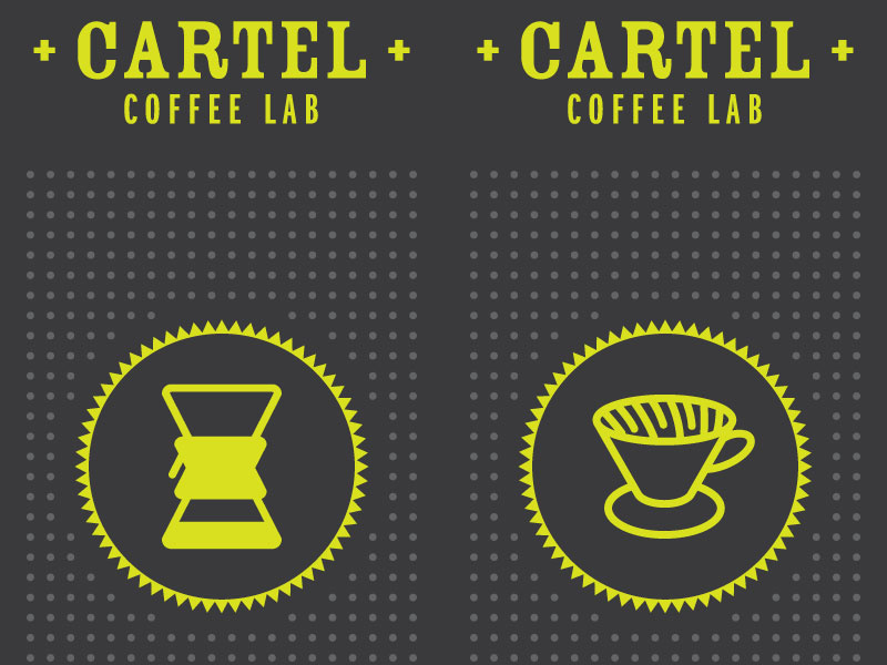 Cartel Coffee Lab promo label by Derrick Kempf on Dribbble