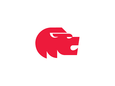 Even More Lion bold geometric heavy lion logo simple