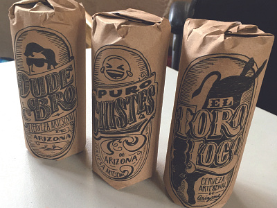 Handmade beer packaging for gifts handmade label design lettering packaging typography