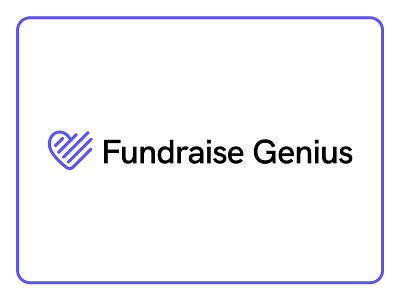 Fundraise Genius Logo bars check heart logo simple