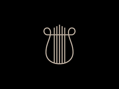 Apollo Lyre icon light logo lyre mono weight simple