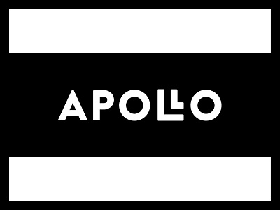 Apollo black bold funky ls logo white