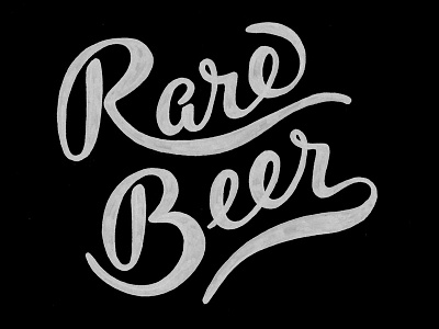 Left Over Lettering - Rare Beer 2 beer label lettering ligature script vintage