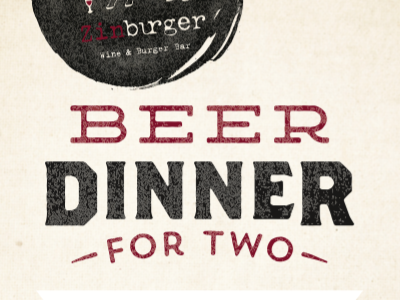 Zinburger Beer Dinner