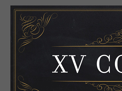 XV Coffee Flourish black coffee elegant flourish gold script