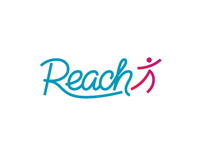 Reach Logo 2 grabbing hand heart hidden line logomark mono-weight reach slab serif underline