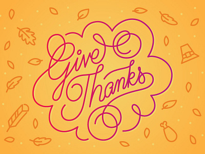 Thanksgiving Card Lettering icons lettering swooshy things thanksgiving